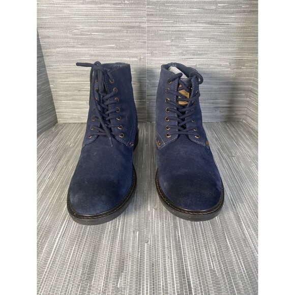 Levis Men's Sheffield Ankle Casual/Work Boots Blue Chambray Suede Lace Up SZ 10 - Picture 3 of 11
